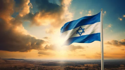 Fotobehang israel flag © ALL YOU NEED studio