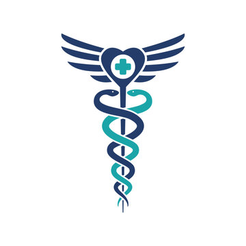 Caduceus - Medical Snake Logo Icon Vector 01