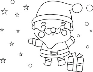 Jolly Santa Claus with a bag of presents, ready to deliver Christmas cheer.