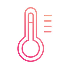 Thermometer icon isolate white background vector stock illustration