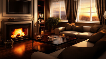 A luxury modern living room