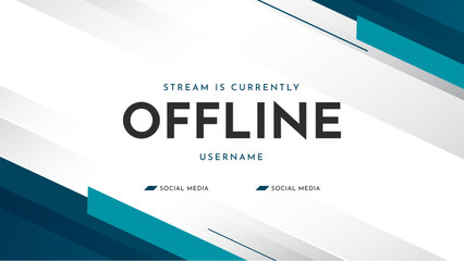 Offline twitch banner. Currently offline streaming background. Modern gaming stream overlay template. Vector illustration