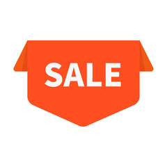 Sale In Orange Unique Shape For Advertising Information Business Marketing
