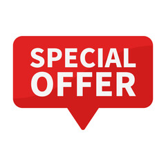 Special Offer In Red Rectangle Shape For Advertising Business Information Marketing
