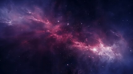 Tranquil Deep Space Nebula in Violet Hues - Celestial Background