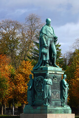 Karl Friedrich monument on the Schlossplatz in Karlsruhe