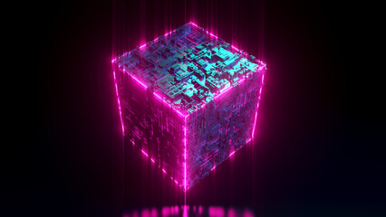 Greeble Cube Animation Loop