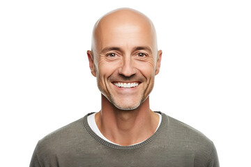 Grinning Individual Alone Cheerful Man Isolated on transparent background