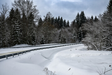Beautiful winter landscape in the Ukrainian Carpathians