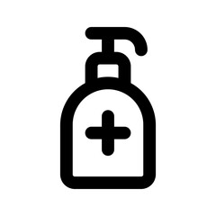 hand sanitizer line icon