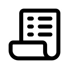 Fototapeta premium invoice line icon
