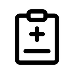Obraz premium medical clipboard line icon