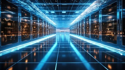 Concept of computer server technologies for big data management supercomputer.