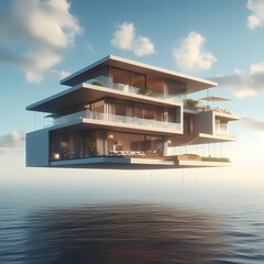 building over ocean