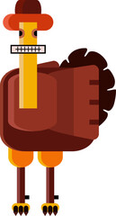 illustration flat turkey