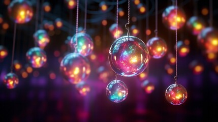 Fototapeta premium Colorful christmas balls