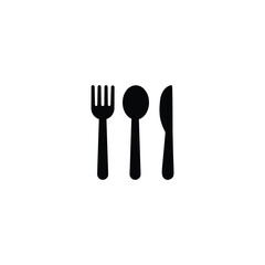 spoon, fork and knife icon vector