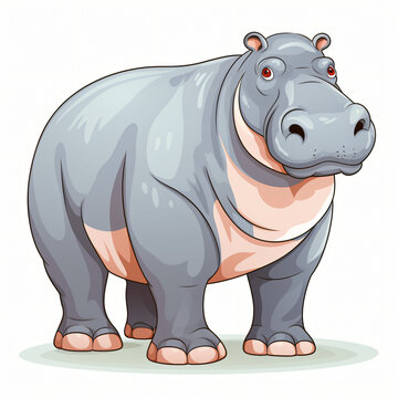 Hippopotamus Clipart isolated on white background
