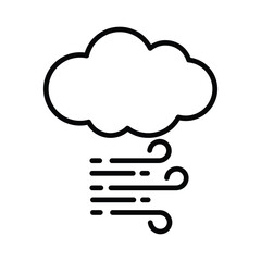 Wind icon isolate white background vector stock illustration