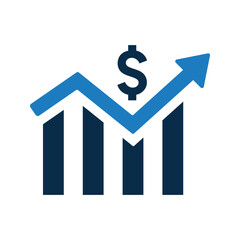 Finance, growth, interest icon.