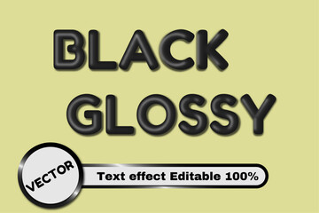 Glossy 3d style editable text effect template
