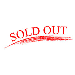 simple red stamp and crayon effect sold out