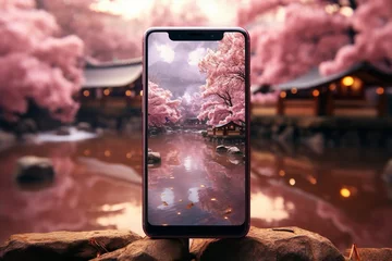 Fotobehang スマートフォンで切り取る、美しい日本の風景（スマホ撮影,・インスタ映え・SNS） © Maki_Japan