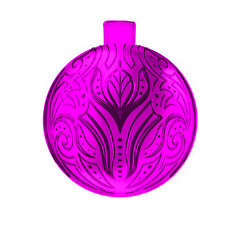 purple christmas ball