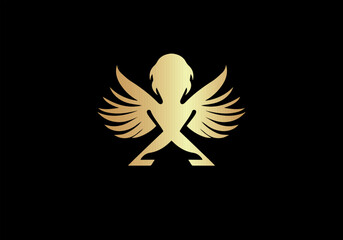Angel logo design vector template. Editable vectors. Icon symbol vector EPS 10.
