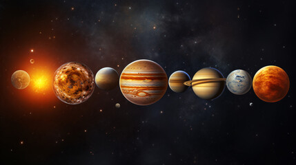 The solar system consists of the Sun Mercury Venus