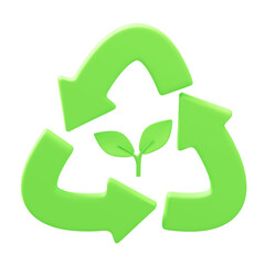 recylce waste 3d illustration