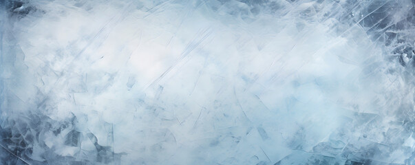 Crystal ice background in winter season panoramic view