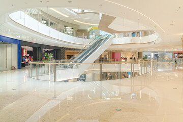Shopping center escalators and indoor spaces © onlyyouqj