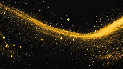 Fototapeta premium Abstract Background with Sparkling Golden Particles