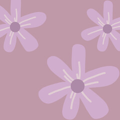 Gift wrapping paper for important days, pastel purple, floral pattern.