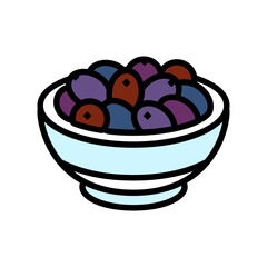kalamata olives greek cuisine color icon vector. kalamata olives greek cuisine sign. isolated symbol illustration