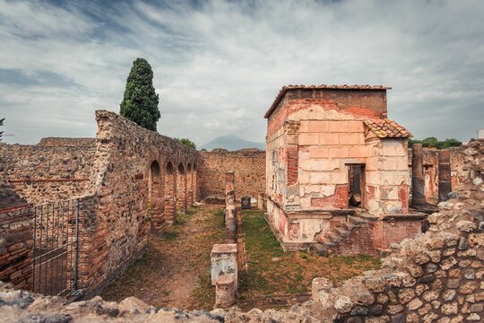 Ancient ruins of Pompei city (Scavi di Pompeii), Naples, Italy