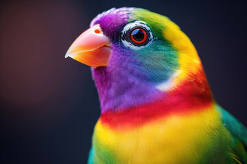 Rainbow finch close up