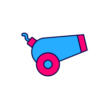 recommend clip art: Filled outline Cannon icon isolated on white background. Vector