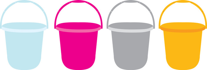 Water bucket vector.