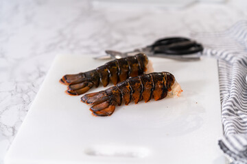 Garlic lobster tails