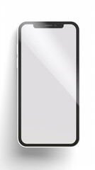 blank grey gradient screen generic smart phone mock up on isolated  white background , vertical orientation 9:16
