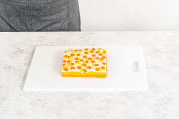 Candy corn fudge