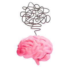 Overthink mind 3d illustration