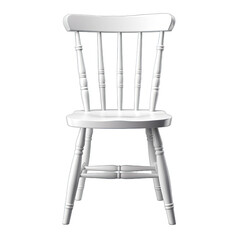 white wooden chairs on transparent Background