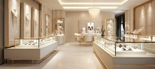 Jewelry boutique showroom, luxury shop
