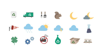 eco green isolated set - eps 10
