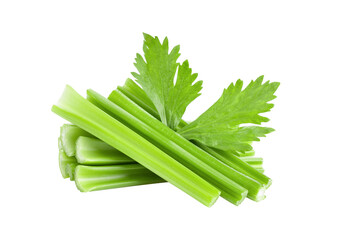 Fresh celery on white background png