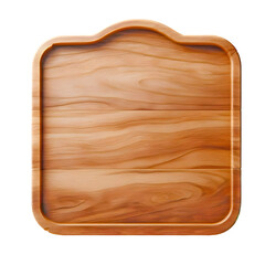 Wood signboard isolated on transparent background