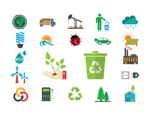 eco green isolated set - eps 10
